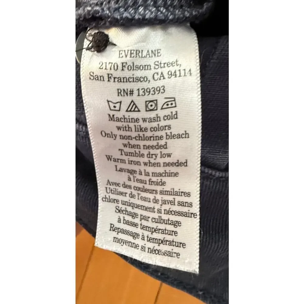 Everlane The Utility Barrel Pant Size 0 Blue High Rise Tapered Ankle EUC - Picture 4 of 6